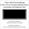 Schmutzfänger Paar bedruckt mit eigenem Text und Umrandung in 60 x 25 cm bei meinsticker.com® jetzt bestellen! ✅