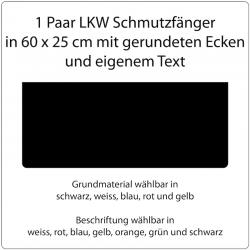 Schmutzfänger Paar bedruckt mit eigenem Text in 60 x 25 cm bei meinsticker.com® jetzt bestellen! ✅