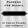 Hintergrund für Scania Schriftzug am Frontgrill. Jetzt bestellen! ✅