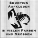 Skorpion Aufkleber in verschiedenen Farben und Grössen. Jetzt bestellen!