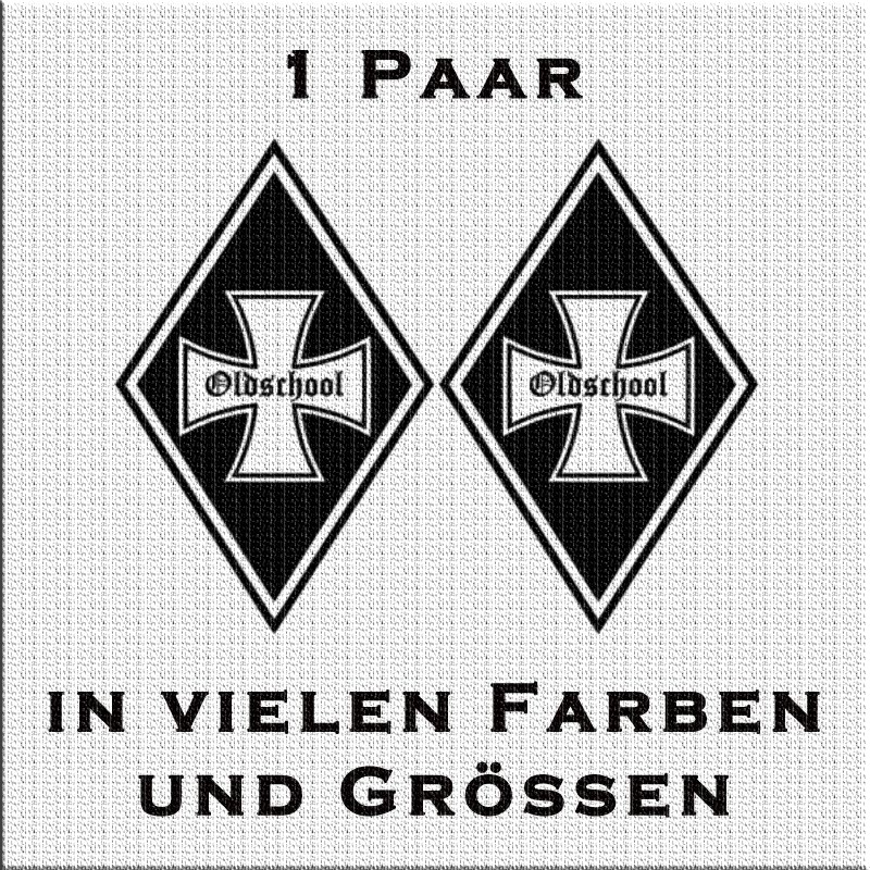 Autoaufkleber - Eisernes Kreuz Oldschool (Schwarz)