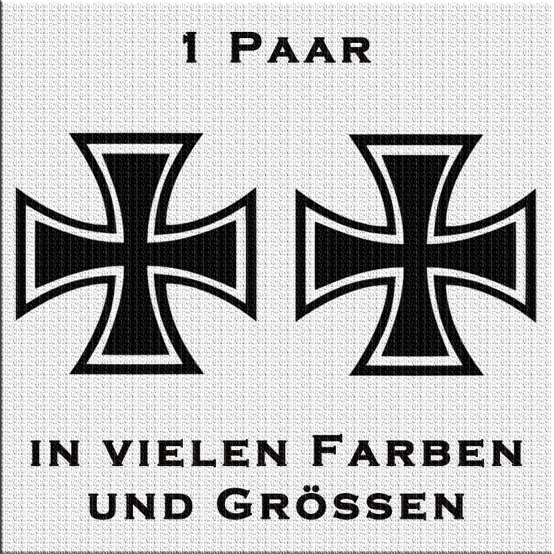 Aufkleber - Eisernes Kreuz - breit (Schwarz) 7cm x 7cm | ETHS Shop