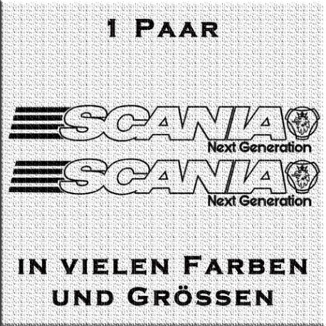 Scania mit Logo Next Generation Aufkleber Paar preiswert bei